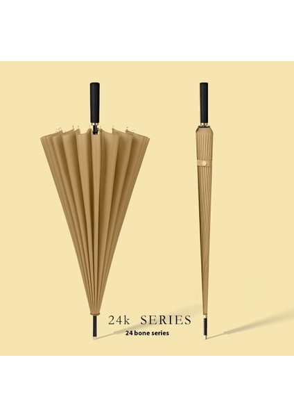 Japon Uzun Saplı Otomatik Şemsiye Sağlam Erkekler ve Kadınlar Büyük Güneşlik Yağmur ve Parlaklık Çift Kullanımlı (Yurt Dışından)