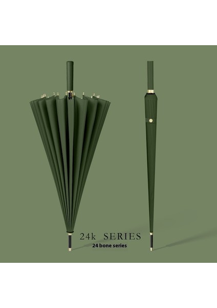 Japon Uzun Saplı Otomatik Şemsiye Sağlam Erkekler ve Kadınlar Büyük Güneşlik Yağmur ve Parlaklık Çift Kullanımlı (Yurt Dışından)