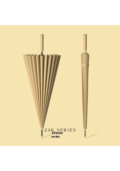 Japon Uzun Saplı Otomatik Şemsiye Sağlam Erkekler ve Kadınlar Büyük Güneşlik Yağmur ve Parlaklık Çift Kullanımlı (Yurt Dışından)