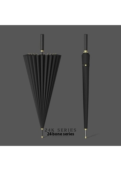 Japon Uzun Saplı Otomatik Şemsiye Sağlam Erkekler ve Kadınlar Büyük Güneşlik Yağmur ve Parlaklık Çift Kullanımlı (Yurt Dışından)