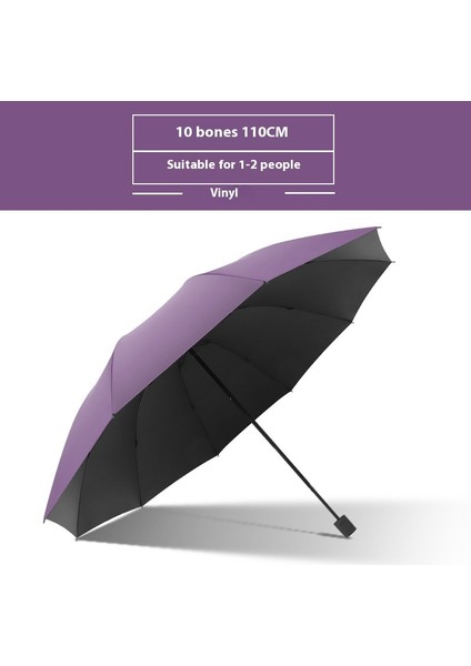 Şemsiye Erkek Büyük Boy Kadın Yağmur ve Güneşli Çift Kullanımlı Katlanır Güneş Şemsiyesi Güneş Kremi Uv Gölge Şemsiyesi (Yurt Dışından)