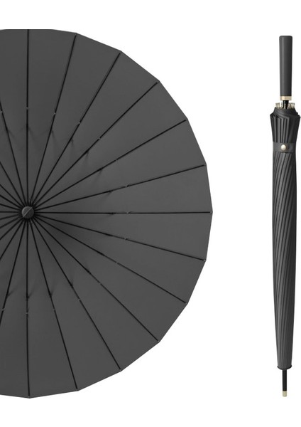 Japon Uzun Saplı Otomatik Şemsiye Sağlam Erkekler ve Kadınlar Büyük Güneşlik Yağmur ve Parlaklık Çift Kullanımlı (Yurt Dışından)