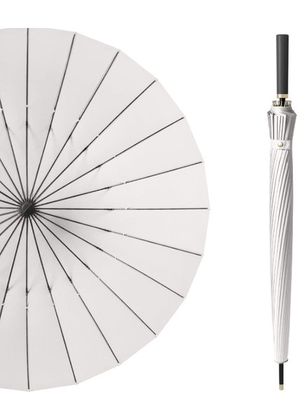 Japon Uzun Saplı Otomatik Şemsiye Sağlam Erkekler ve Kadınlar Büyük Güneşlik Yağmur ve Parlaklık Çift Kullanımlı (Yurt Dışından)