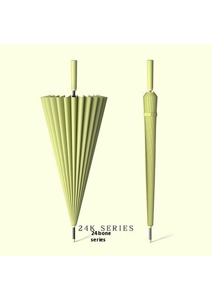 Japon Uzun Saplı Otomatik Şemsiye Sağlam Erkekler ve Kadınlar Büyük Güneşlik Yağmur ve Parlaklık Çift Kullanımlı (Yurt Dışından)