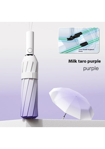 Tam Otomatik Şemsiye Katlanır Büyük Güneş Şemsiyesi Güneşli ve Yağmurlu Çift Kullanımlı Güneş Koruyucu Şemsiye Gölge Şemsiyesi (Yurt Dışından)