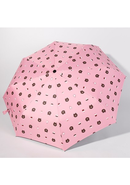 Şemsiye Erkek Büyük Boy Kadın Yağmur ve Güneşli Çift Kullanımlı Katlanır Güneş Şemsiyesi Güneş Kremi Uv Gölge Şemsiyesi (Yurt Dışından)