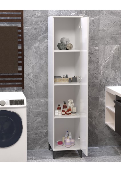 Vesso Tek Kapaklı Dolap Çok Amaçlı Dolap Banyo Dolabı Mutfak Dolabı Kiler Dolabı Raflı Dolap fırsatları