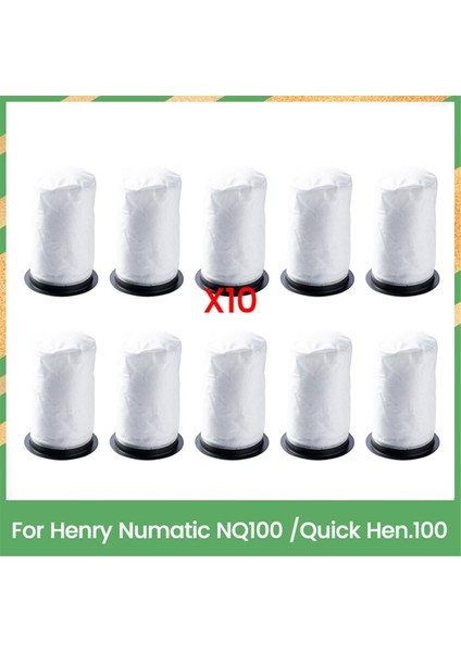 Henry Numatic NQ100 /quick HEN.100 Elektrikli Süpürge Aksesuarları Için 10 Adet Toz Torbası Gelişmiş Temizleme Verimliliği (Yurt Dışından)