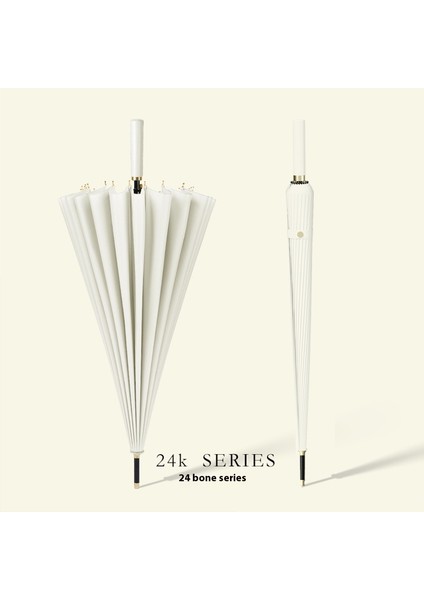 Japon Uzun Saplı Otomatik Şemsiye Sağlam Erkekler ve Kadınlar Büyük Güneşlik Yağmur ve Parlaklık Çift Kullanımlı (Yurt Dışından)