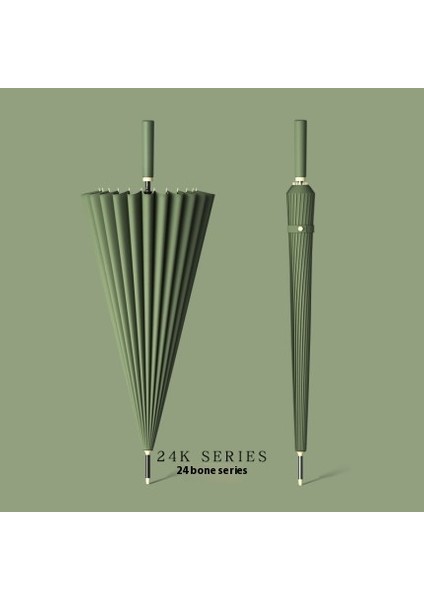 Japon Uzun Saplı Otomatik Şemsiye Sağlam Erkekler ve Kadınlar Büyük Güneşlik Yağmur ve Parlaklık Çift Kullanımlı (Yurt Dışından)