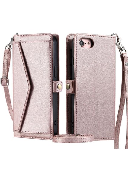 Cüzdan Crossbody Durumda IPhone Se3/ıphone Kart Tutucu Fermuar Faturaları Yuvası Için (Yurt Dışından)
