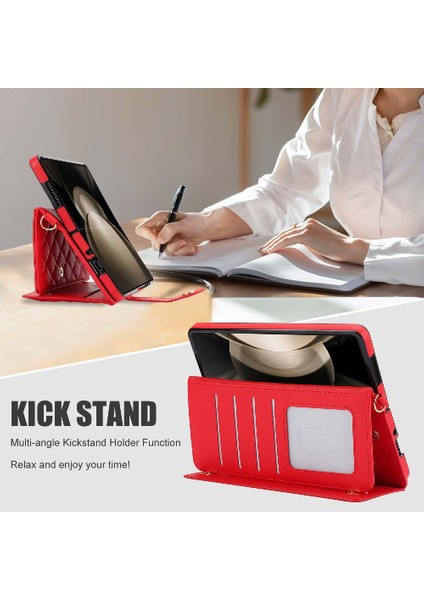 Samsung Galaxy Z Fold 3 Crossbody Tarzı 5 Kart Yuvaları ile Standı (Yurt Dışından) fiyatları