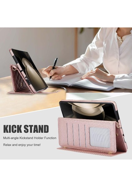 Samsung Galaxy Z Fold 3 Crossbody Tarzı 5 Kart Yuvaları ile Standı (Yurt Dışından) fiyatları