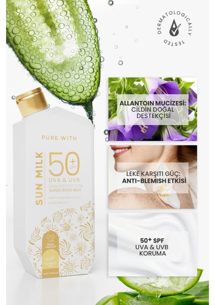 50 SPF Yüksek Koruma Güneş Kremi Sunscreen Sun Milk