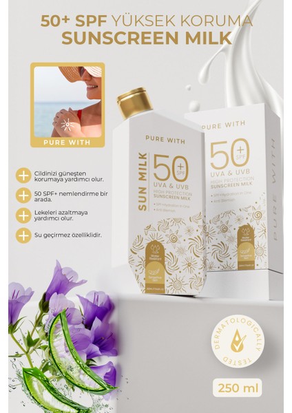 50 SPF Yüksek Koruma Güneş Kremi Sunscreen Sun Milk fırsatları