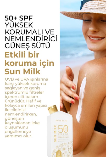 50 SPF Yüksek Koruma Güneş Kremi Sunscreen Sun Milk indirimleri