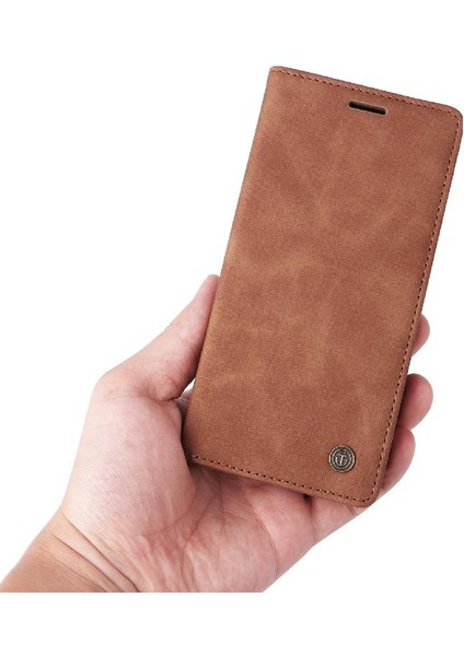IPhone 16 Için Flip Case Artı Cüzdan Darbeye Basit Iş Deri (Yurt Dışından)