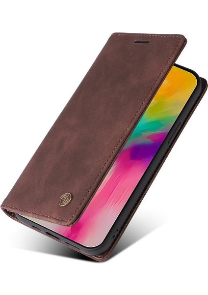 IPhone 16 Için Flip Case Artı Cüzdan Darbeye Basit Iş Deri (Yurt Dışından)