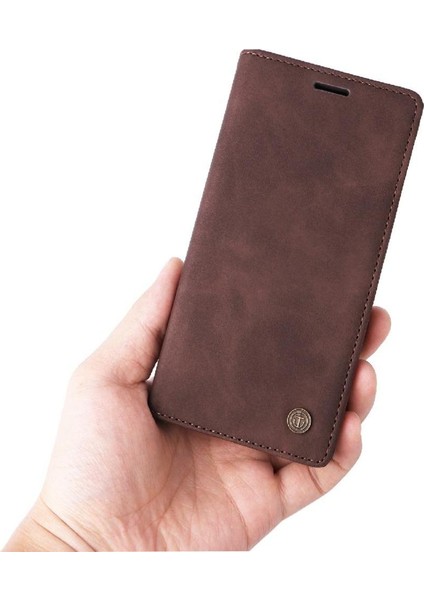 IPhone 16 Için Flip Case Artı Cüzdan Darbeye Basit Iş Deri (Yurt Dışından)