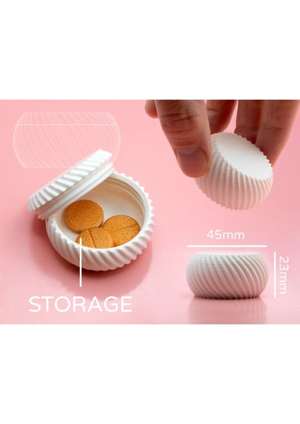 Modern Küçük Kutusu | 5X5X3 cm Şık ve Taşınabilir Hap Saklama Kabı