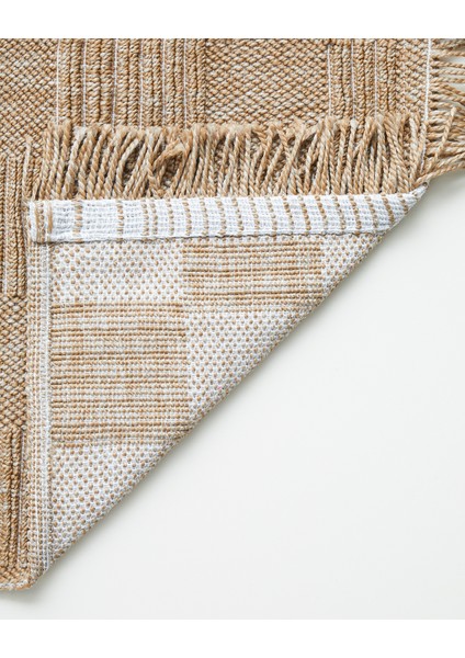 Checker Bukle Kilim 80X150 cm Natural