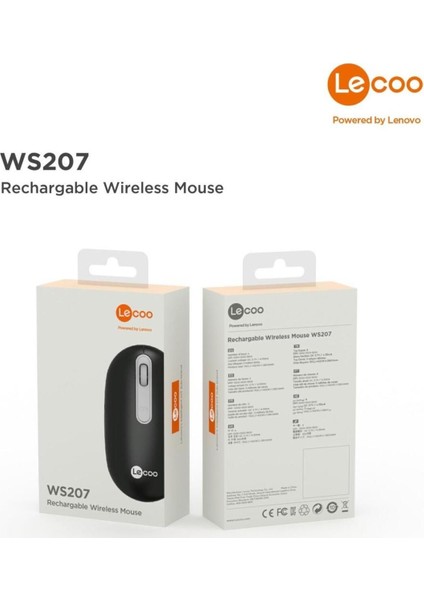 Lenovo WS207 Şarj Edilebilir Kablosuz Mouse Beyaz
