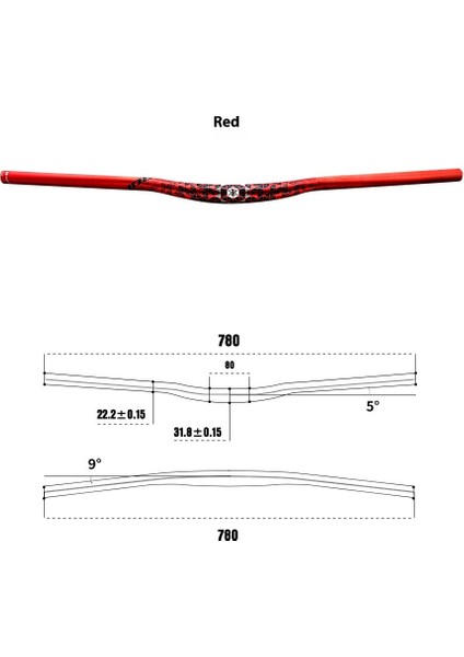 Bisiklet Gidonu Dağ Bisikleti Gidonu Alüminyum Kırlangıç Gidon 720/780MM Gidon Çapraz Sürme Aksesuarları (Yurt Dışından)