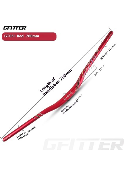 Bisiklet Gidonu Dağ Bisikleti Gidonu Alüminyum Kırlangıç Gidon 720/780MM Gidon Çapraz Sürme Aksesuarları (Yurt Dışından)