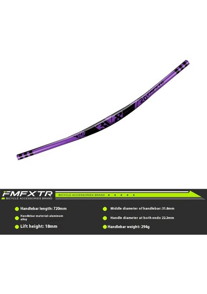 Bisiklet Gidonu Dağ Bisikleti Gidonu Alüminyum Kırlangıç Gidon 720/780MM Gidon Çapraz Sürme Aksesuarları (Yurt Dışından)