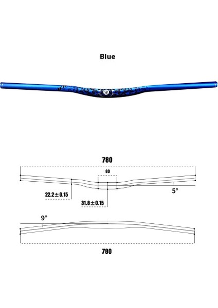 Bisiklet Gidonu Dağ Bisikleti Gidonu Alüminyum Kırlangıç Gidon 720/780MM Gidon Çapraz Sürme Aksesuarları (Yurt Dışından)