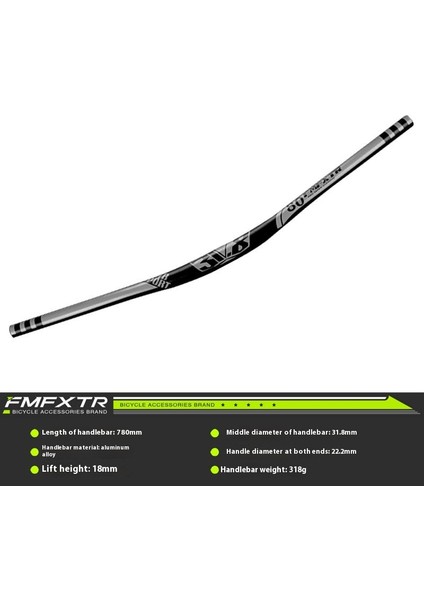 Bisiklet Gidonu Dağ Bisikleti Gidonu Alüminyum Kırlangıç Gidon 720/780MM Gidon Çapraz Sürme Aksesuarları (Yurt Dışından)