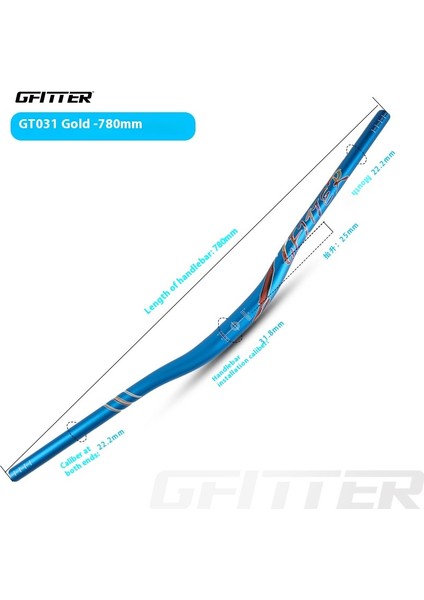 Bisiklet Gidonu Dağ Bisikleti Gidonu Alüminyum Kırlangıç Gidon 720/780MM Gidon Çapraz Sürme Aksesuarları (Yurt Dışından)