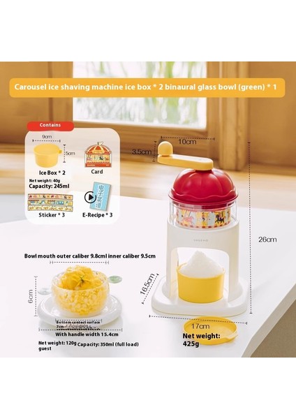 Smoothie El Krank Buz Kırıcı Smoothie Makinesi Ev Küçük Manuel Buz Kırıcı (Yurt Dışından)