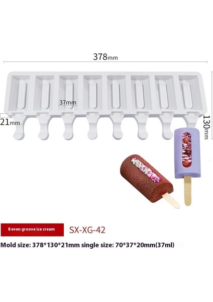 Dondurma Kalıbı Ev Gıda Sınıfı Yumuşak Silikon Ev Yapımı Popsicle Çubuk Modeli (Yurt Dışından)