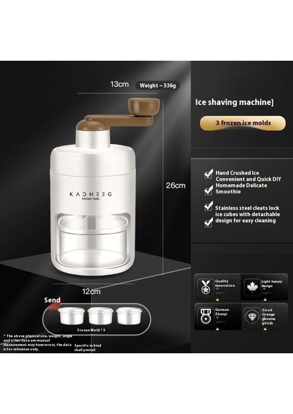 Smoothie El Krank Buz Kırıcı Smoothie Makinesi Ev Küçük Manuel Buz Kırıcı (Yurt Dışından)