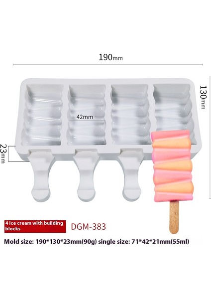 Dondurma Kalıbı Ev Gıda Sınıfı Yumuşak Silikon Ev Yapımı Popsicle Çubuk Modeli (Yurt Dışından)