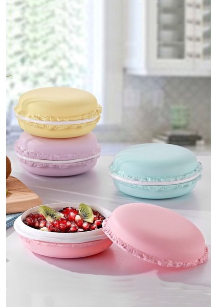 Dört Renk Makaron Kase Seti, Çok Amaçlı Saklama Kabı, Bej, TR, 1-5 Parça fiyatları