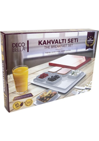 Gri renkli kahvaltılık seti, 6-10 parça, şık ve kullanışlı tasarım