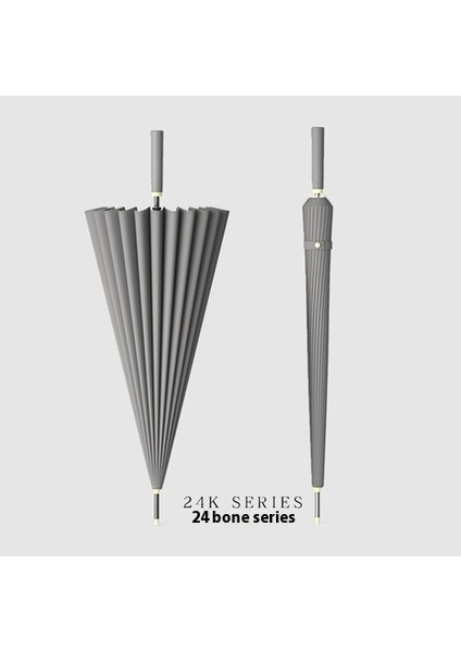 Japon Uzun Saplı Otomatik Şemsiye Sağlam Erkekler ve Kadınlar Büyük Güneşlik Yağmur ve Parlaklık Çift Kullanımlı (Yurt Dışından)
