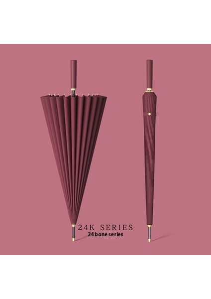 Japon Uzun Saplı Otomatik Şemsiye Sağlam Erkekler ve Kadınlar Büyük Güneşlik Yağmur ve Parlaklık Çift Kullanımlı (Yurt Dışından)