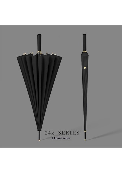 Japon Uzun Saplı Otomatik Şemsiye Sağlam Erkekler ve Kadınlar Büyük Güneşlik Yağmur ve Parlaklık Çift Kullanımlı (Yurt Dışından)