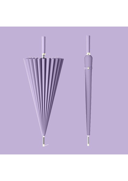 Japon Uzun Saplı Otomatik Şemsiye Sağlam Erkekler ve Kadınlar Büyük Güneşlik Yağmur ve Parlaklık Çift Kullanımlı (Yurt Dışından)