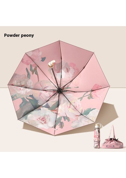 Siyah Kauçuk Çift Katmanlı Şemsiye Güneşlik Şemsiye Katlanır Yağmur ve Güneşli Şemsiye (Yurt Dışından)