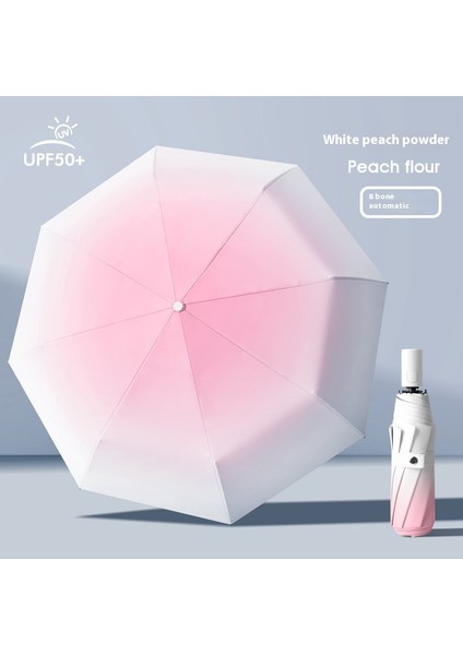 Siyah Kauçuk Çift Katmanlı Şemsiye Güneşlik Şemsiye Katlanır Yağmur ve Güneşli Şemsiye (Yurt Dışından)