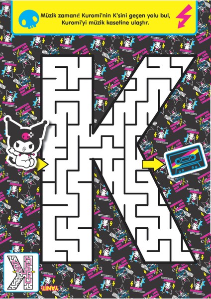 Kuromi - Çıkartma Çılgınlığı Etkinlik Kitabı (Sticker Kitabım + 100'den Fazla Sticker)