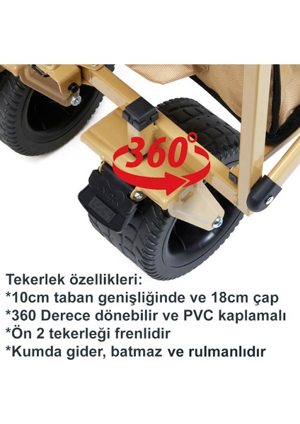 Kamp Arabası Katlanır Taşıma Arabası Büyük Boy Vagon Tip Alışveriş El Arabası Geniş Tekerlekli fiyatları