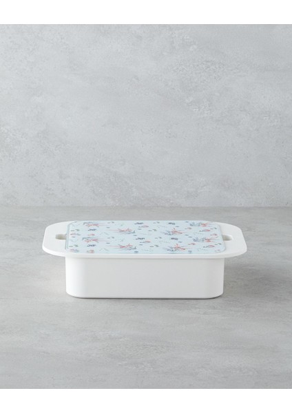 Renkli Melamin Kahvaltılık Seti, 4 Parça, 30x21 cm, Ekru, Türkiye Menşei