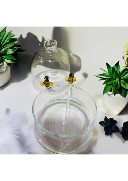 Kapaklı Reçellik ve Ballık Kaşık, 2 Parça, Sarı Renk, AM Menşei