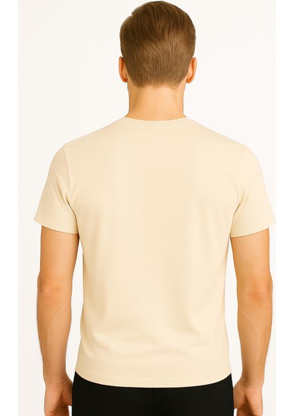 2025 Summer Erkek Premium Kısa Kol Tshirt %100 Pamuk Relax Fit Bisiklet Yaka