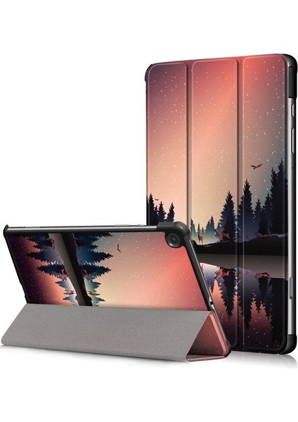 Xhappy Arctıc Hunter Samsung S6LITE 10.4-Inç Tablet Pc Kılıfı Üç Katlı Boyalı Uyuyan Deri Kılıf (Yurt Dışından)